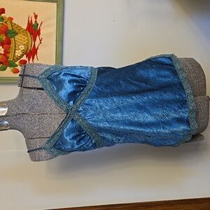 Y2k Silky Teal Tank Top